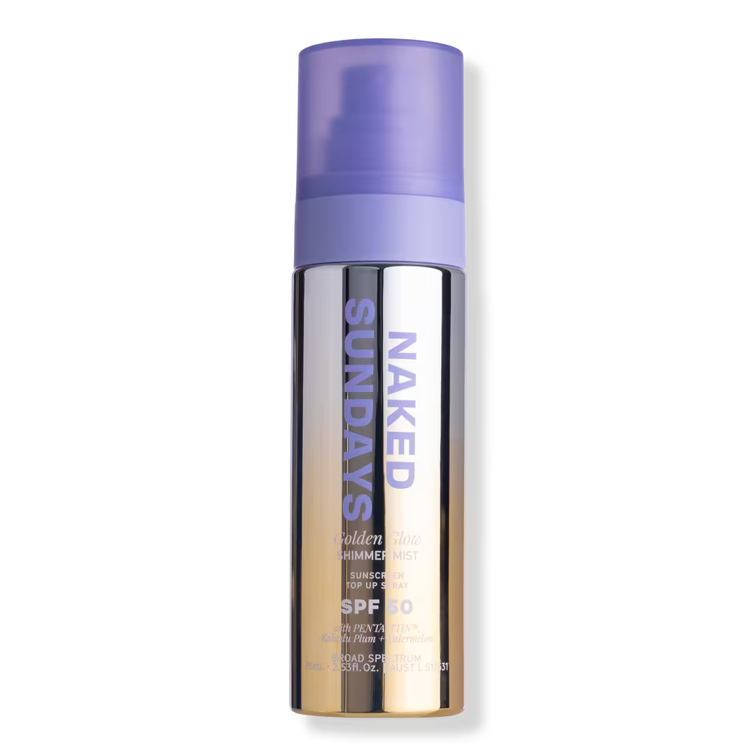 Naked Sundays SPF50 Golden Glow Glitter Sunscreen Spray