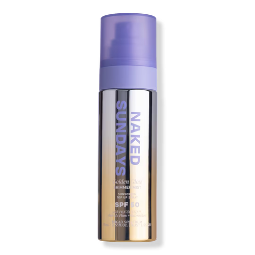 Load image 1 in gallery view. Naked Sundays SPF50 Golden Glow Glitter Sunscreen Spray