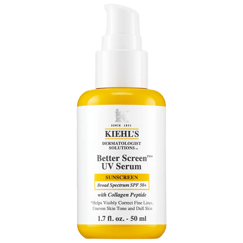 Load image 1 in gallery view. Kiehl's Since 1851 Better Screen UV Serum SPF 50+ Facial Sunscreen with Collagen Peptide