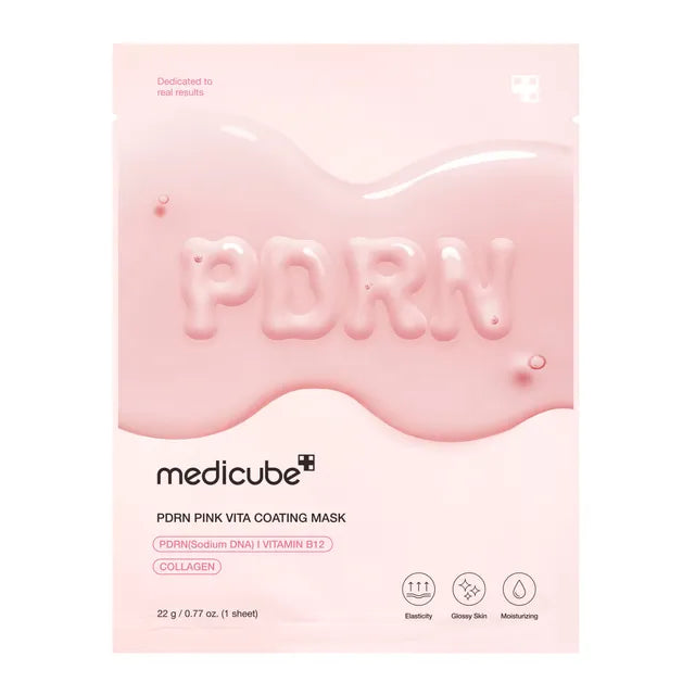 medicube PDRN Pink Vita Coating Sheet Mask 1Pcs